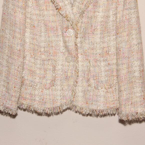 Tailor B. Moss Linen Blend Tweed Blazer Jacket Size 10 - Picture 3 of 8